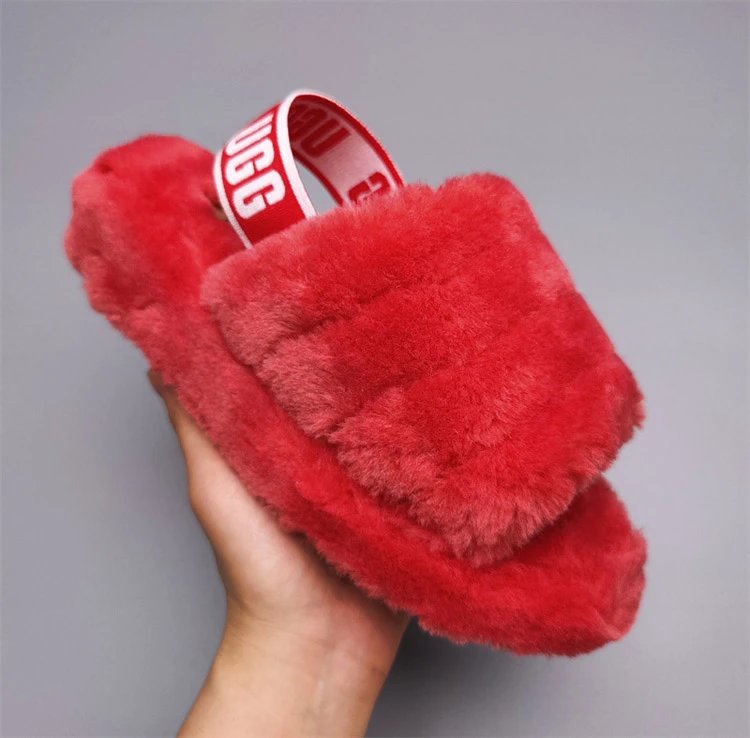 UGG Slippers Fluff Yeah Slide — 5119 Light Red