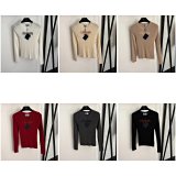Prada Logo-Print Ribbed Knit Long-Sleeve Top [6 styles]