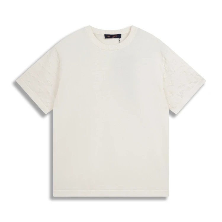SKU-31-19 White (Embroidered Knit Sleeves)