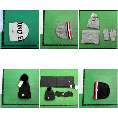 Moncler Logo Knit Beanie, Scarf & Gloves Set [18 styles]