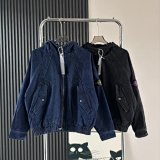 Denim Hooded Bomber Jacket [2 styles]