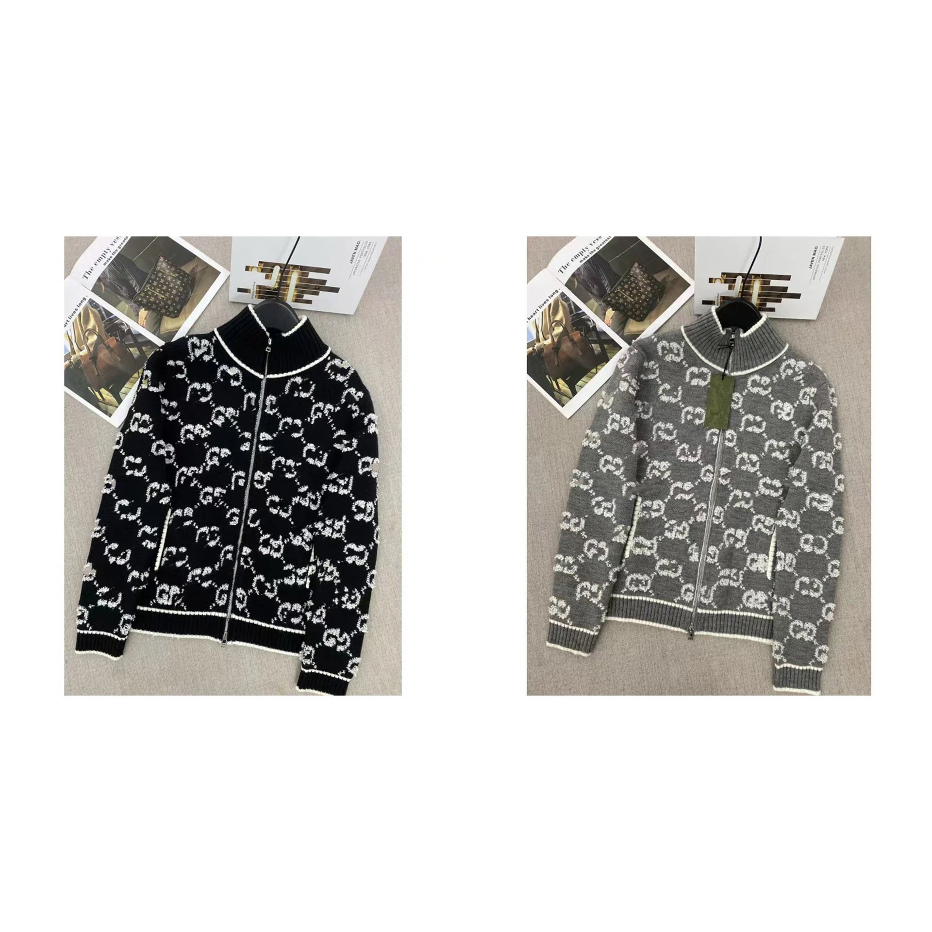 Gucci GG Supreme Knit Zip-Up Sweater [2 styles]