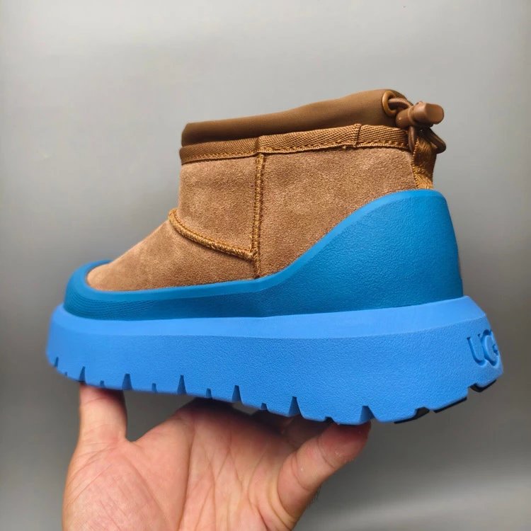 UGG Boots Suede ankle snow with platform lug soles image 3