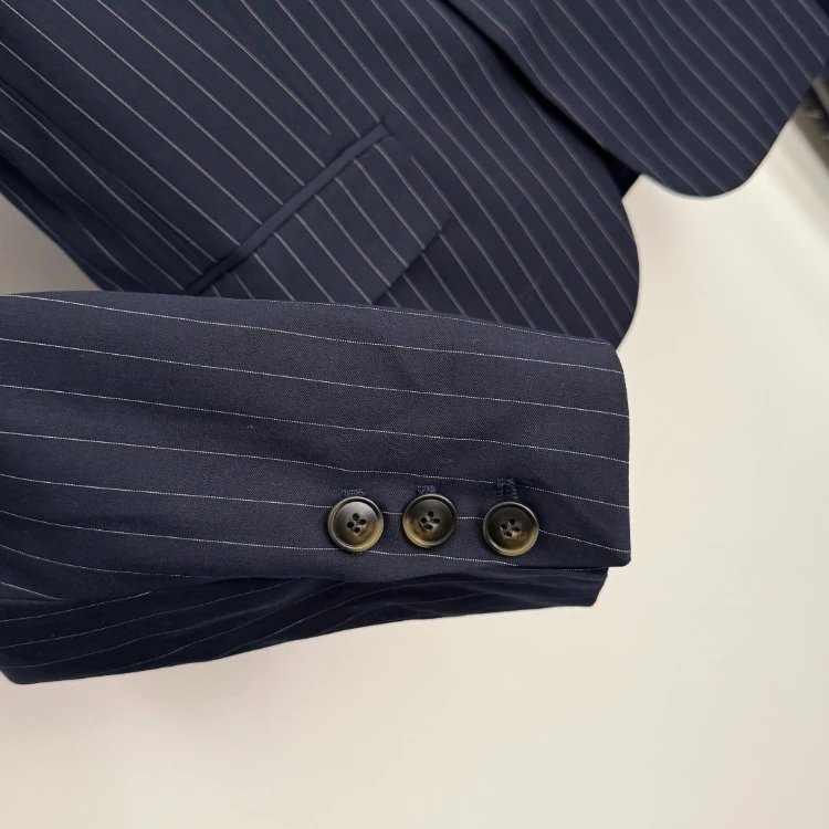Unbranded Suits One-button pinstripe blazer and trousers set image 4