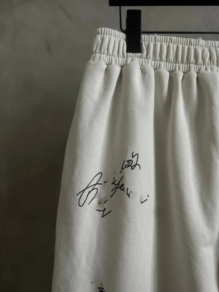 Unbranded Trousers Elastic-Waist Wide-Leg Embroidered Sweatpants image 5