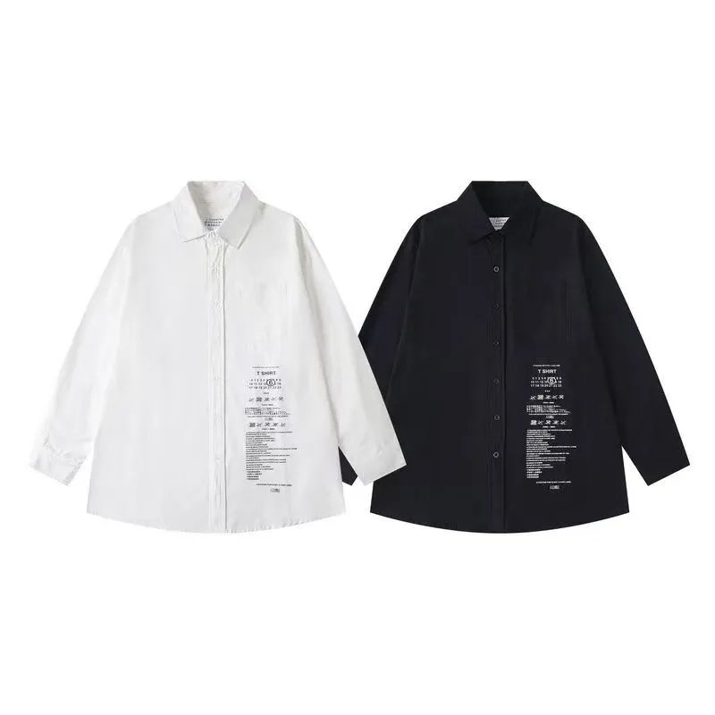 MM6 Maison Margiela Cotton Poplin Care Label Print Shirt Collection - 006193