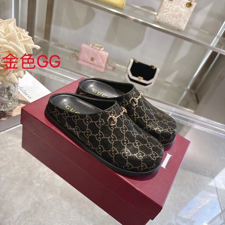 Gucci Slippers GG Monogram Horsebit Closed-Toe Mules — Figure 10