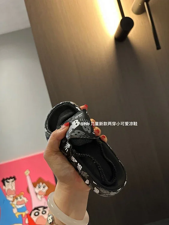 New Balance Sandals 4193 children's logo-print product detail image 5
