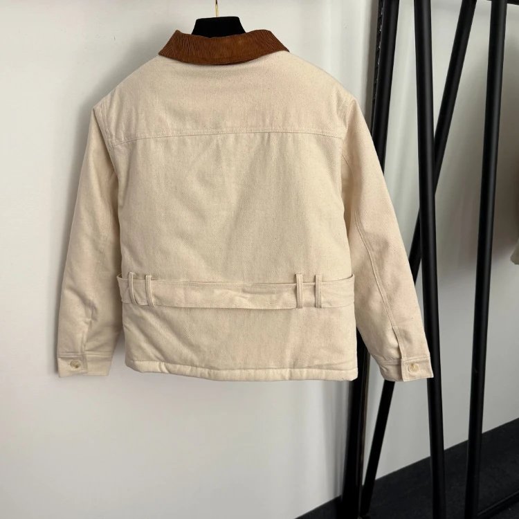NYPY Jackets Belted jacket with corduroy collar and flap pockets image 2