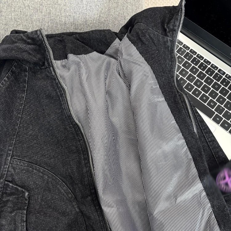 Unbranded Jackets 5191 Hooded Denim Jacket image 5