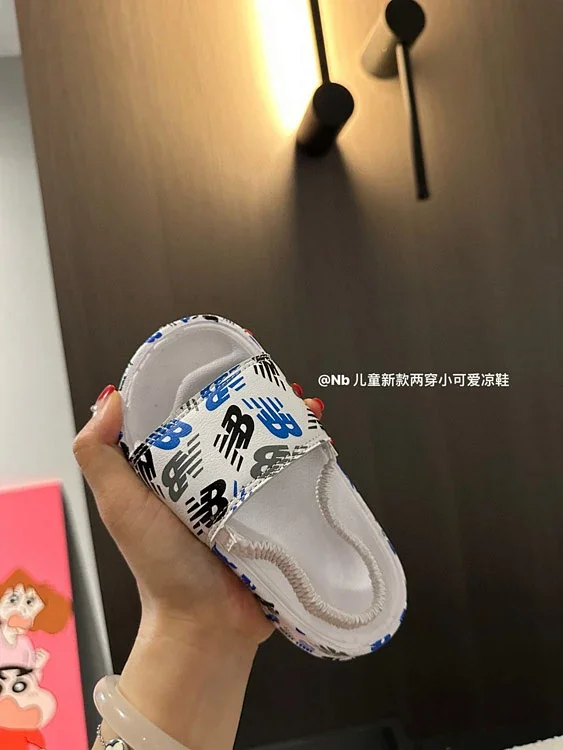 New Balance Sandals 4193 children's logo-print product detail image 4
