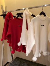 W Studio Pom-Pom Knit Sweater [2 styles]