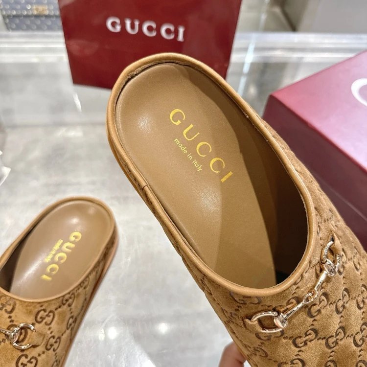 Gucci Slippers GG Monogram Horsebit Closed-Toe Mules image 3
