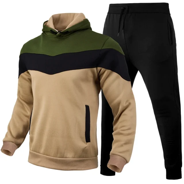 Unbranded Tracksuits Colour-Block Hooded Tracksuit product detail image 7