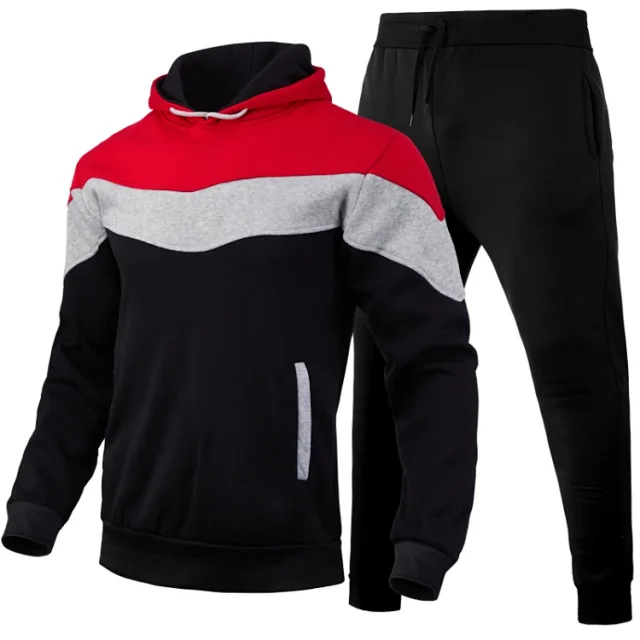 Unbranded Tracksuits Colour-Block Hooded Tracksuit product detail image 6