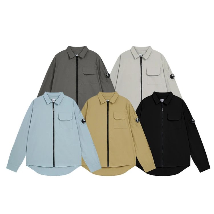 C.P. Company Shirts Zip-Front Lens Sleeve Shirt image 1
