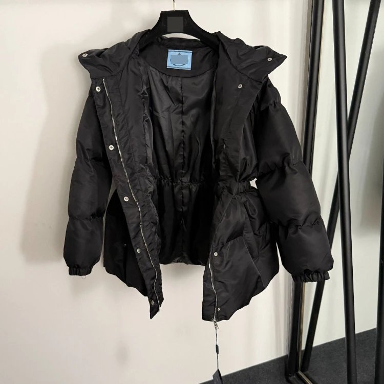 Prada Jackets Hooded quilted puffer jacket with detachable waist bag belt image 2