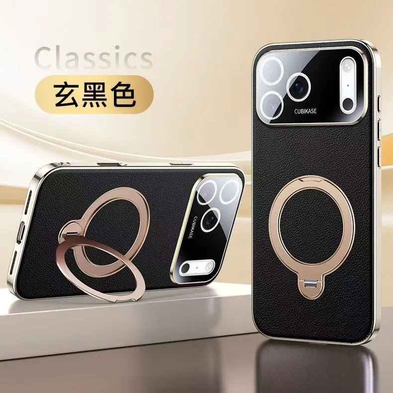 玄黑色（360°）旋转磁吸支架自带镜头膜