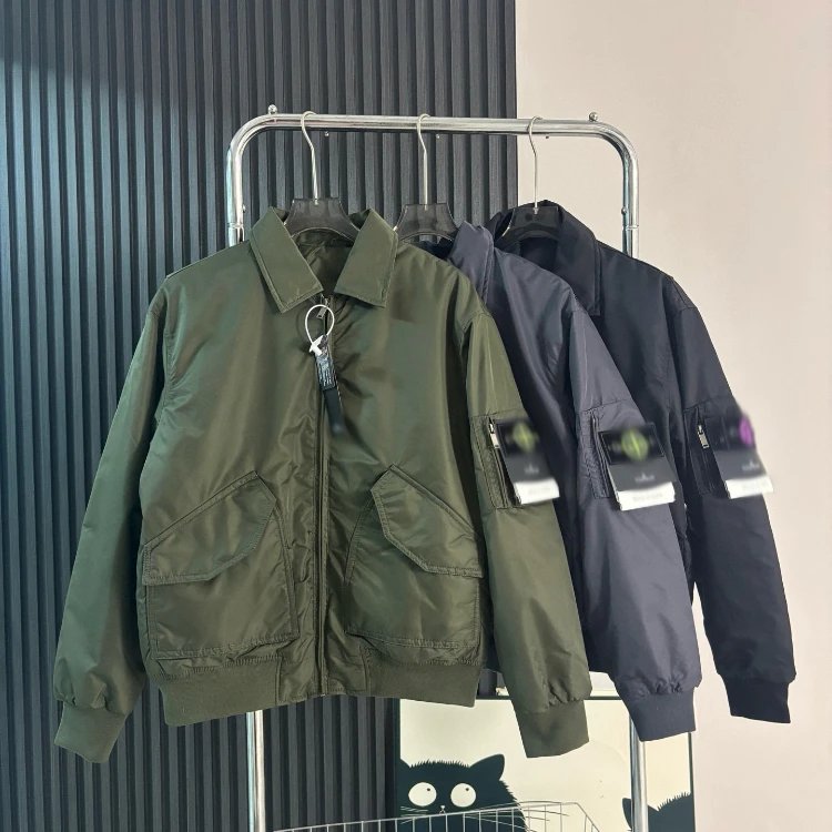 Unbranded Jackets 5190 collared bomber jacket with flap pockets image 1