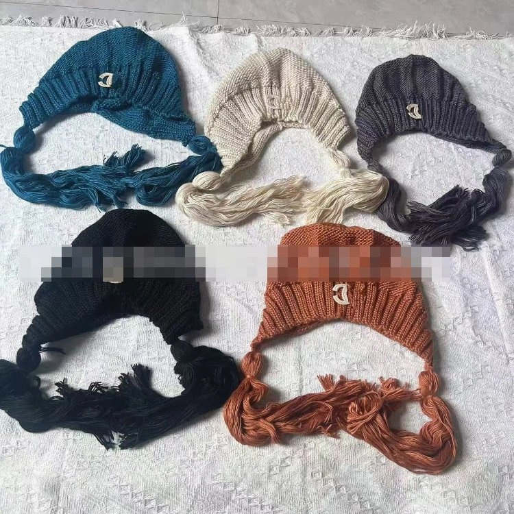 CELINE Triomphe earflap beanie