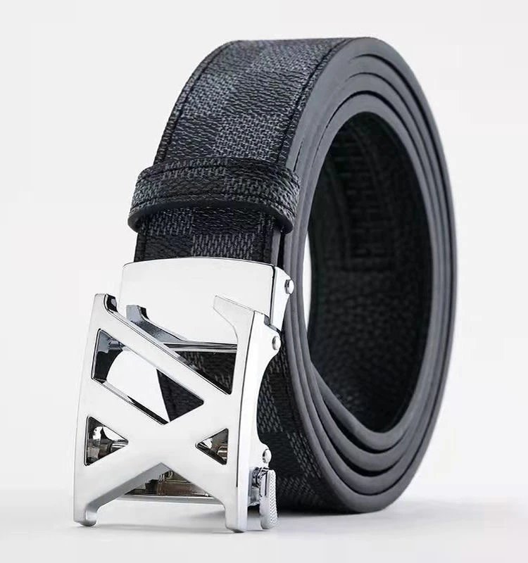 SKU-12-Black Plaid with Silver Buckle