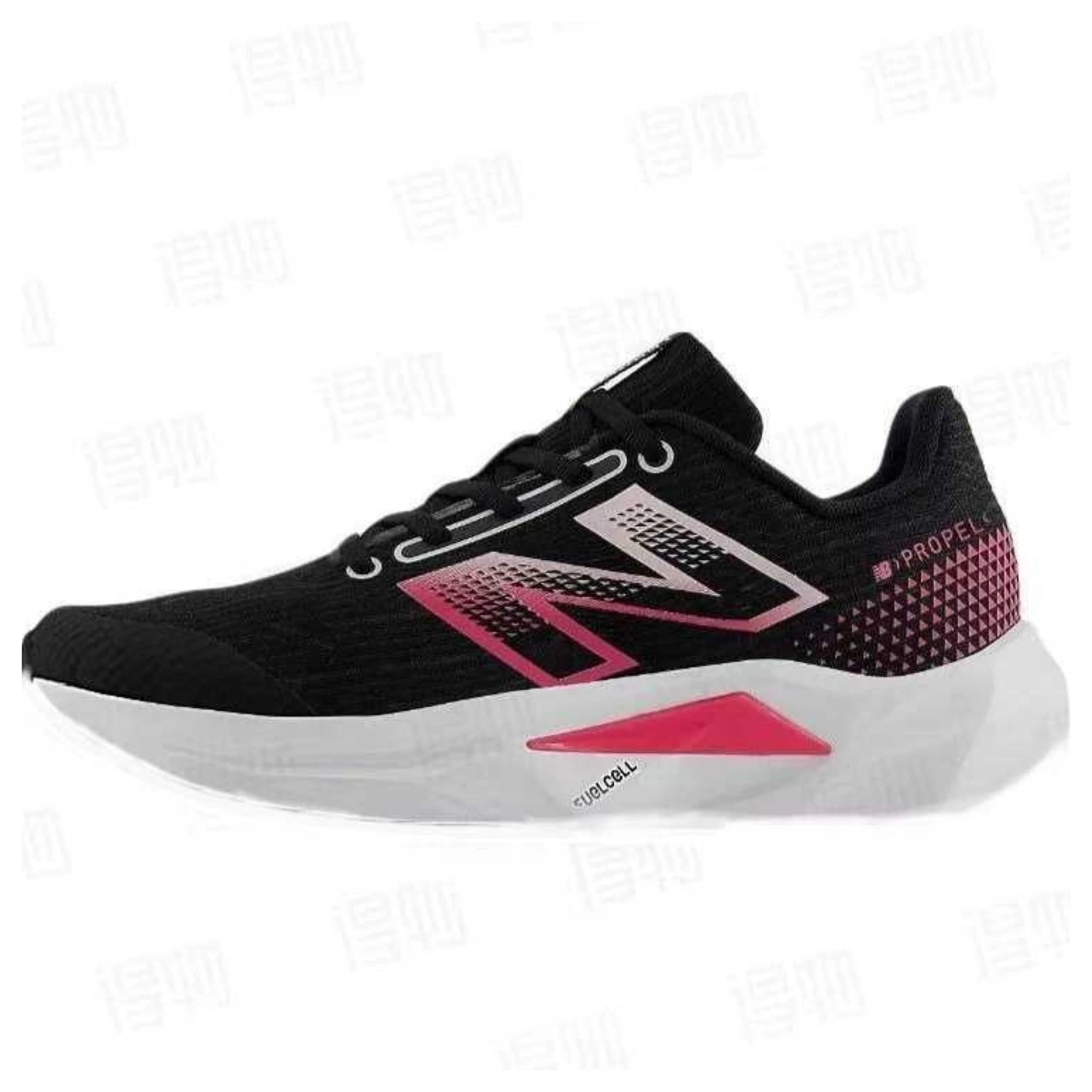 Unbranded Sneakers Low-Top Lace-Up Knit — Black Spade Red