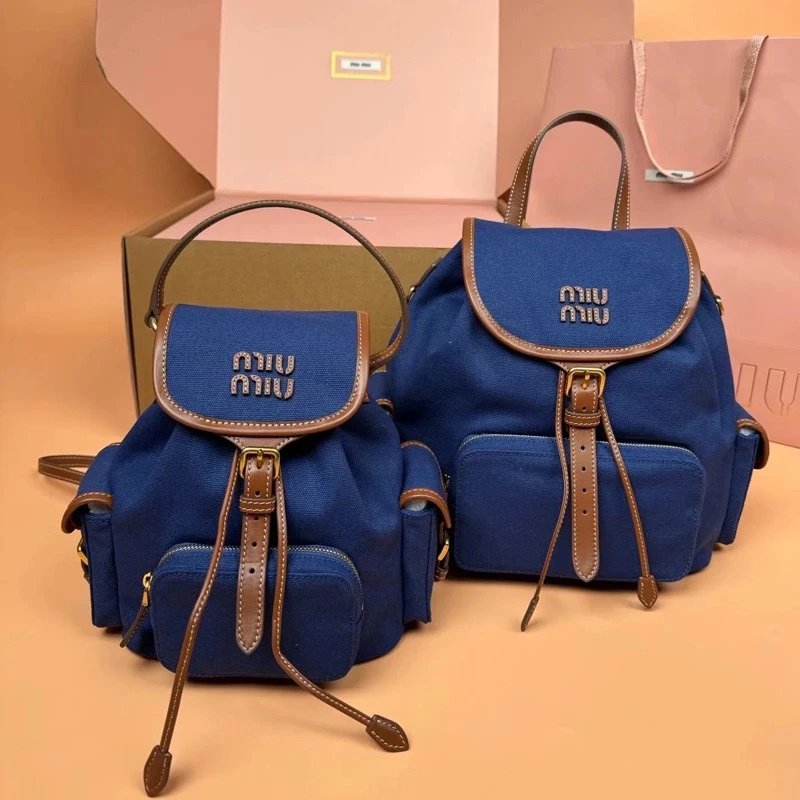Miu Miu Blue Backpacks