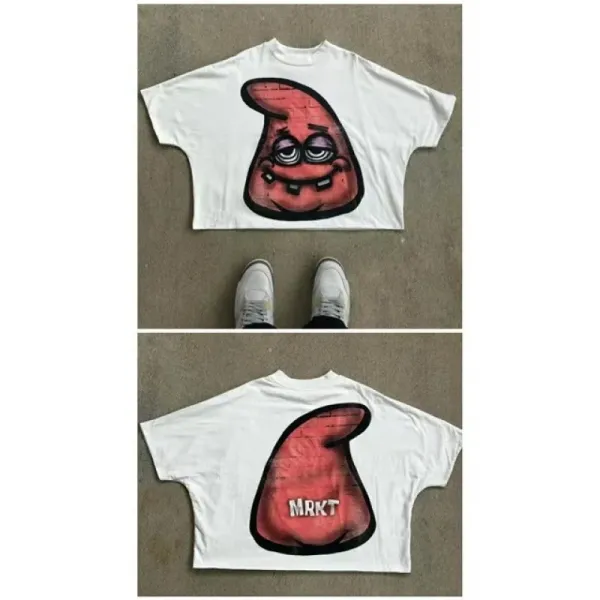 Design MRKT Graphic Print Oversized T-Shirt White T-Shirts - 1