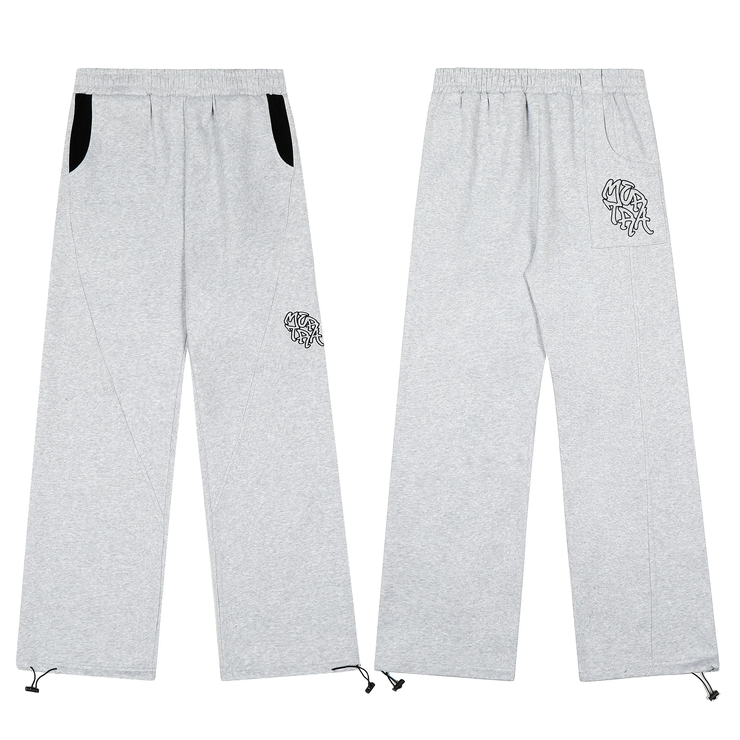 American street graffiti style wide-leg sweatpants