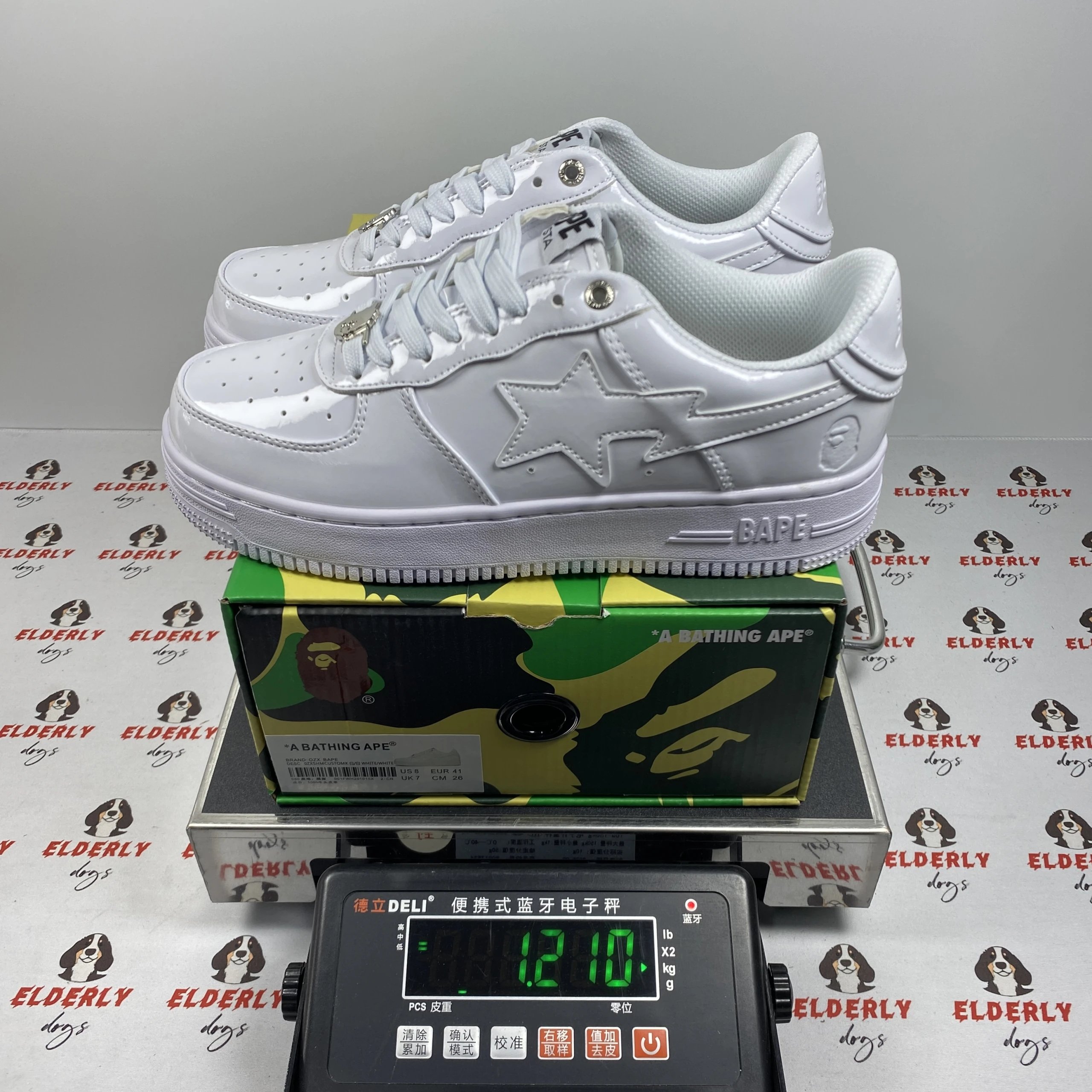 BAPE BAPE STA Low White Patent 001FWI201015X