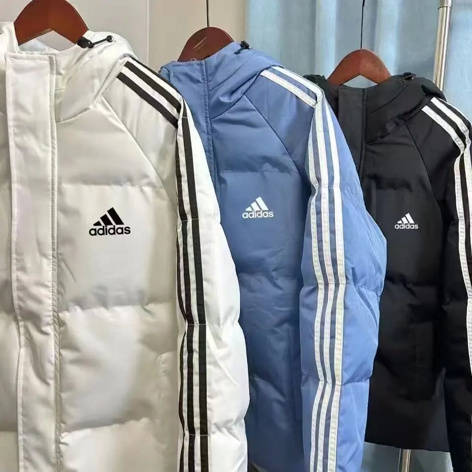 Adidas 3-Stripe Hooded Down Puffer Vest