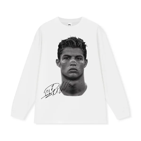 CBF Neymar Portrait Beige Oversized T-Shirt - 24