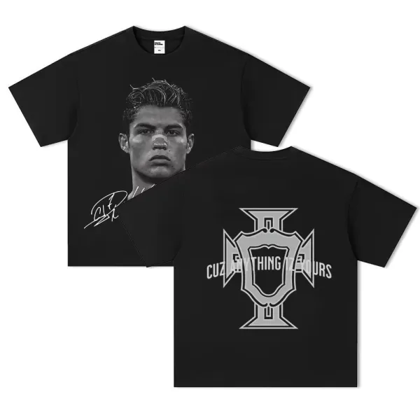 CBF Neymar Portrait Beige Oversized T-Shirt - 27