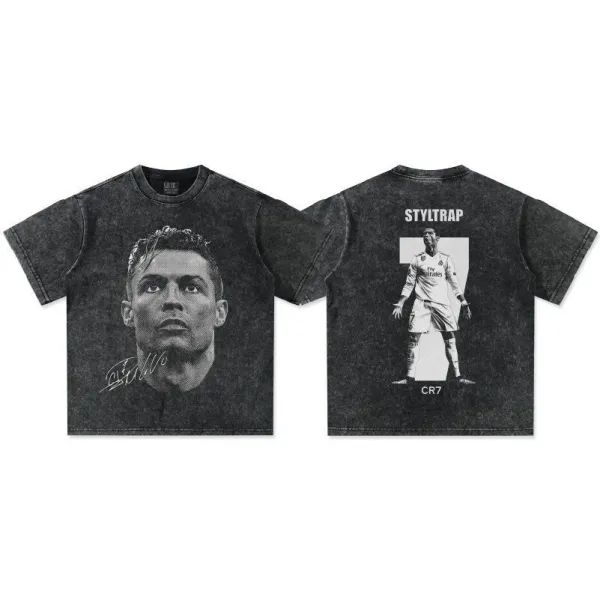 CBF Neymar Portrait Beige Oversized T-Shirt - 18