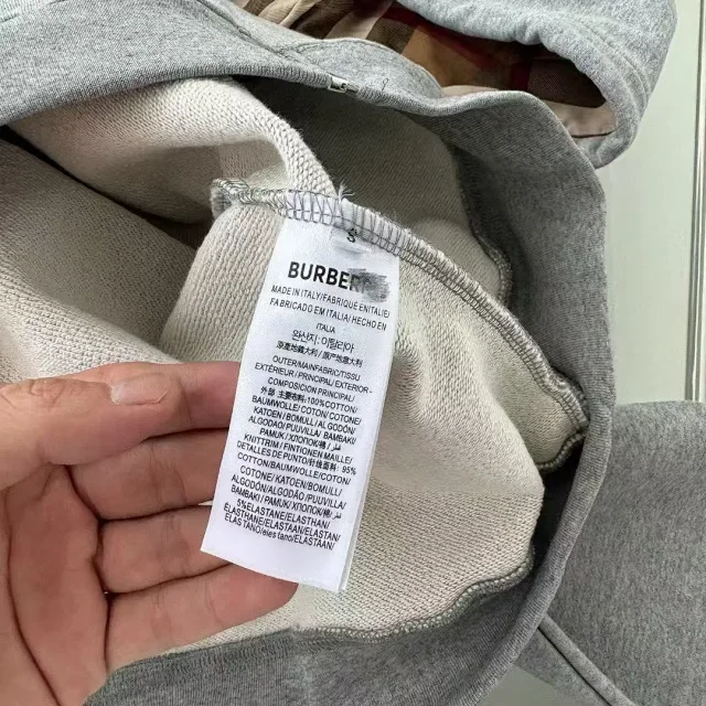 Burberry Down Jackets Check-lined hooded puffer jacket product detail image 14