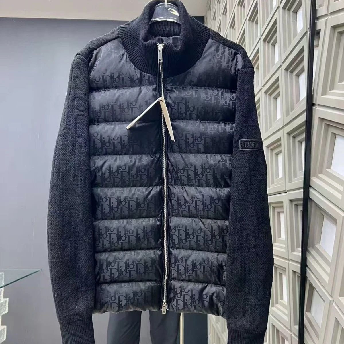 Dior Oblique Monogram Silver Puffer Jacket Down Jacket - 8