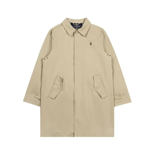 Polo Ralph Lauren Coats Collared button-front trench coat with flap pockets product detail image 5