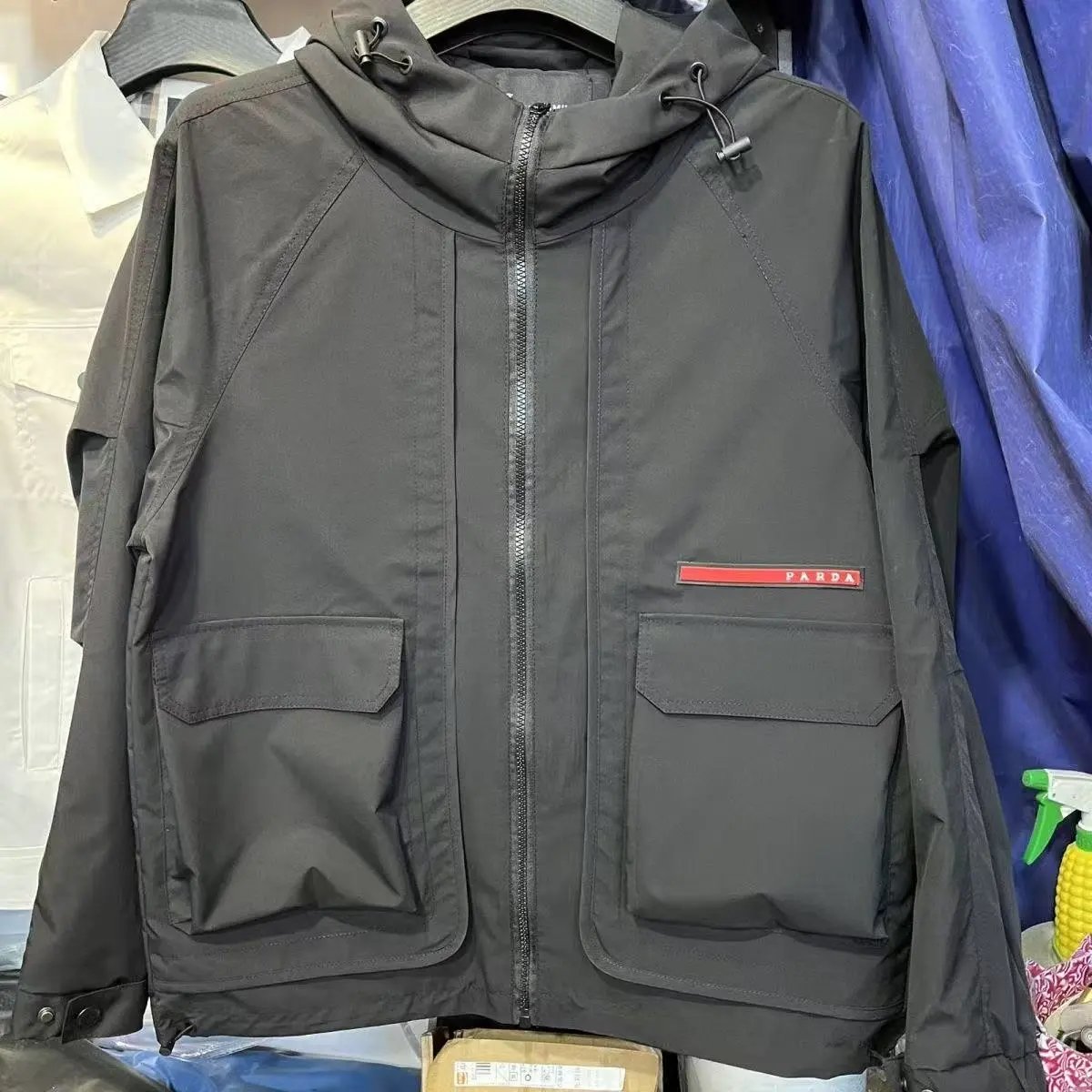 Louis Vuitton Jackets Monogram Zip-Up Jacket — Black 56012(Slightly small in size)