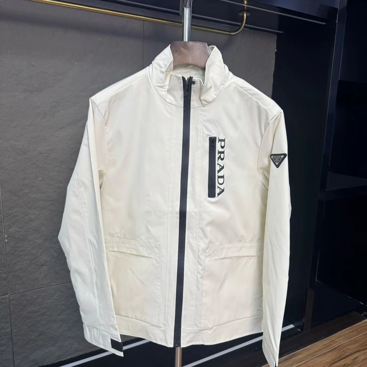 Prada Re-Nylon Windbreaker Gray Jacket Outerwear - 6