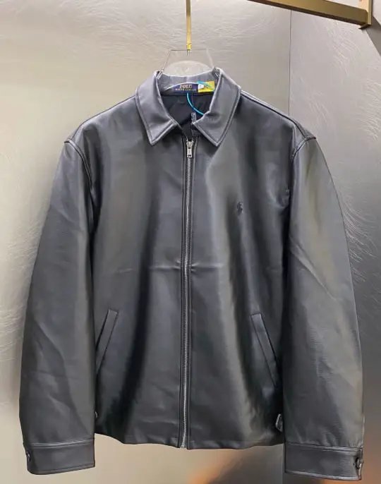 Ralph Lauren Single-Breasted Trench Coat — Genuine leather