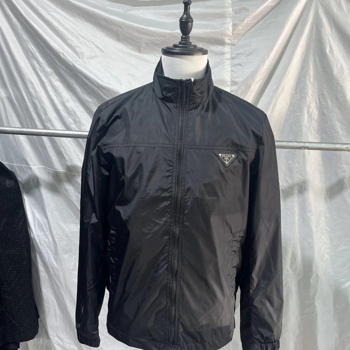 Prada Re-Nylon Windbreaker Gray Jacket Outerwear - 4