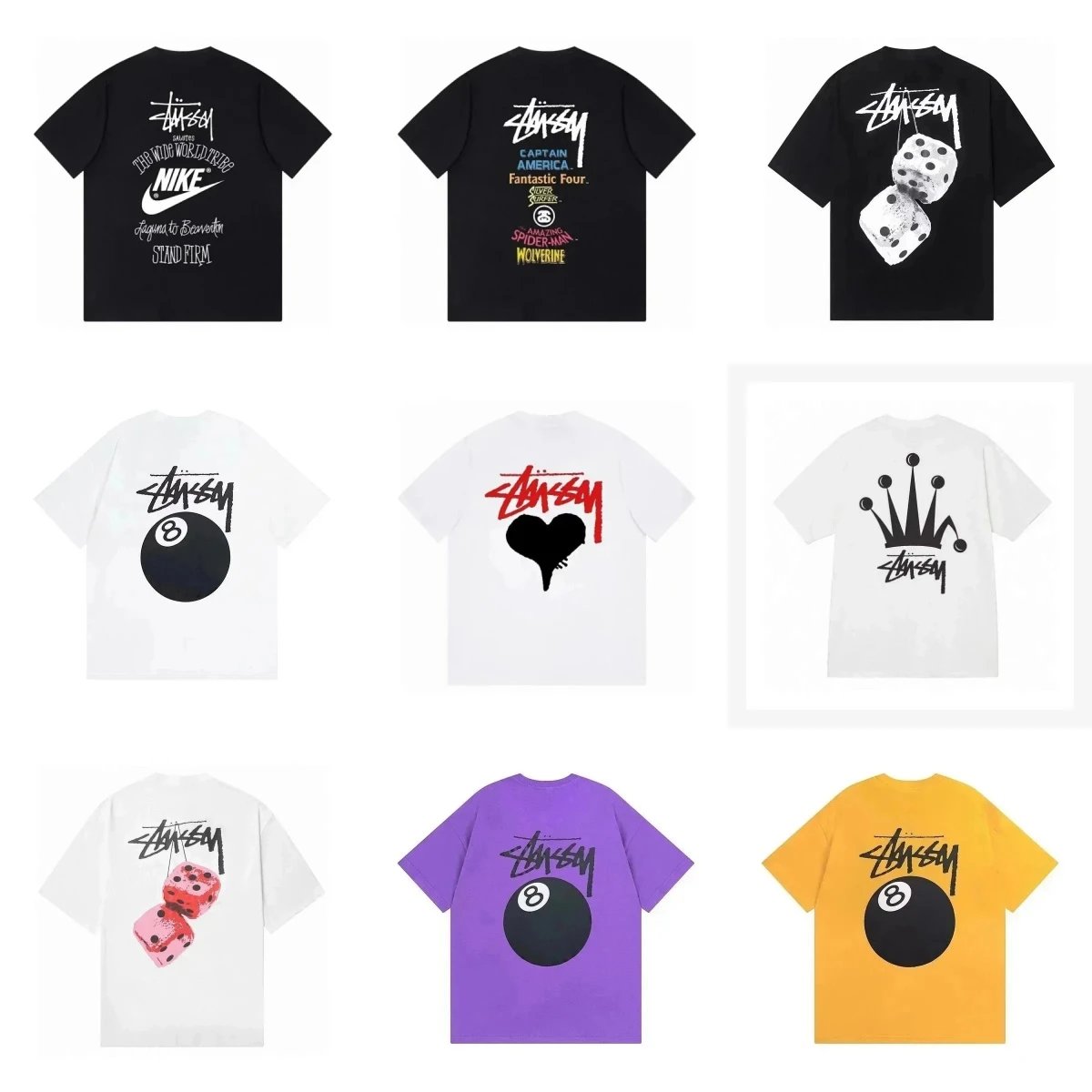 Stussy 8-Ball & Graphic T-Shir