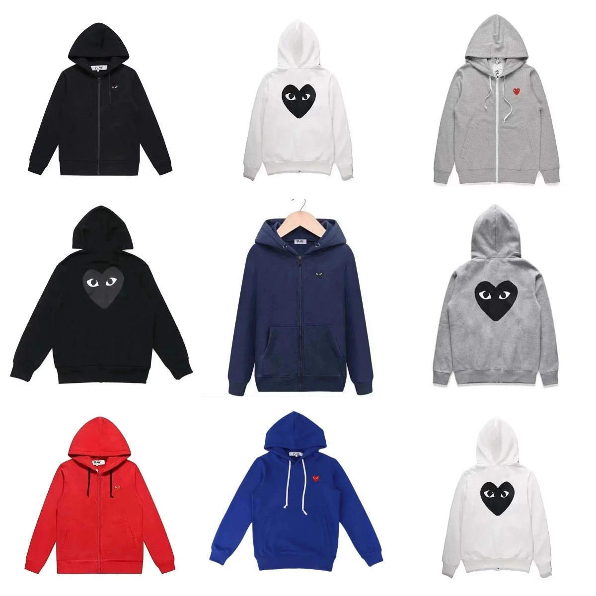 CDG Play Heart Logo Hoodie [1 