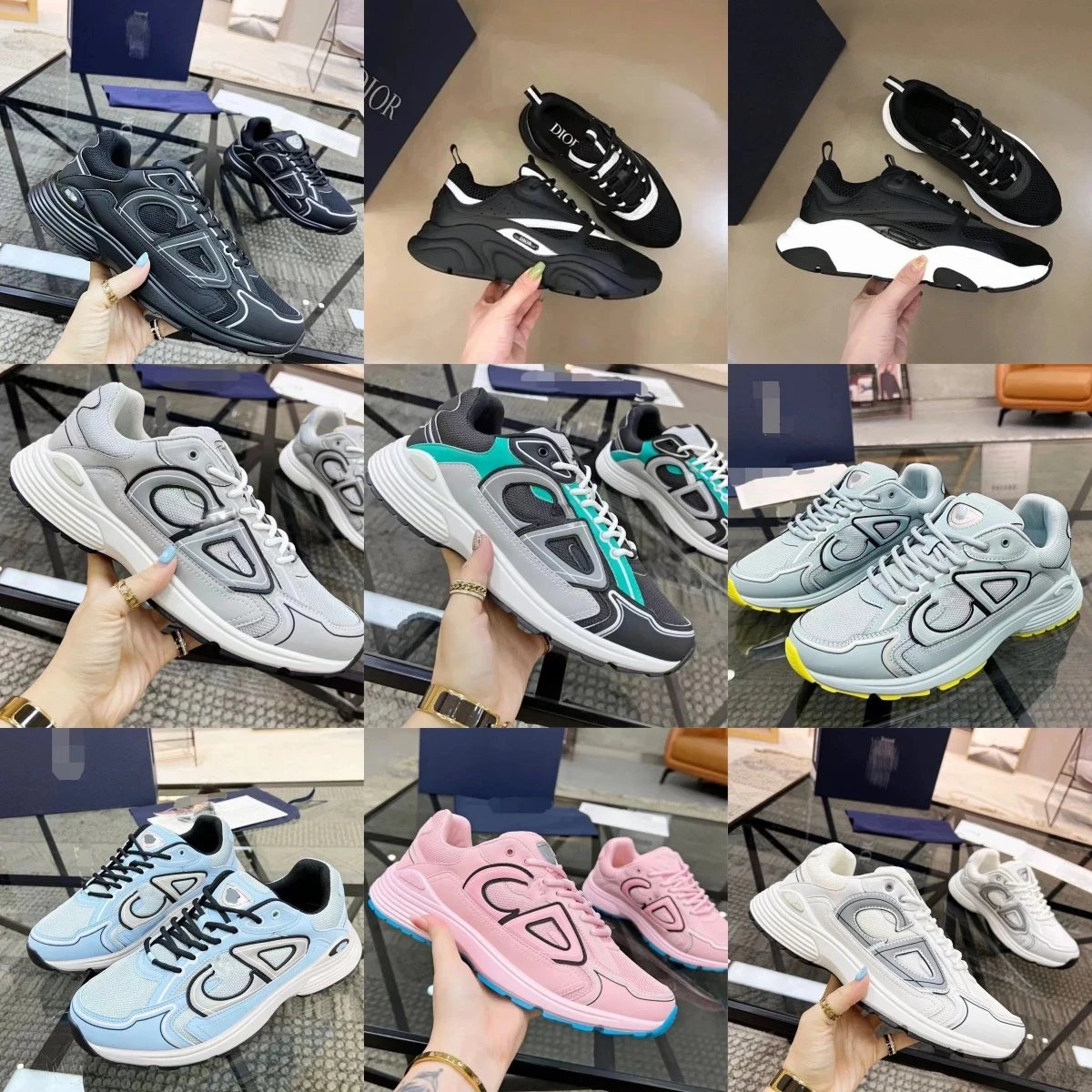 Dior Sneaker Black White Gray 