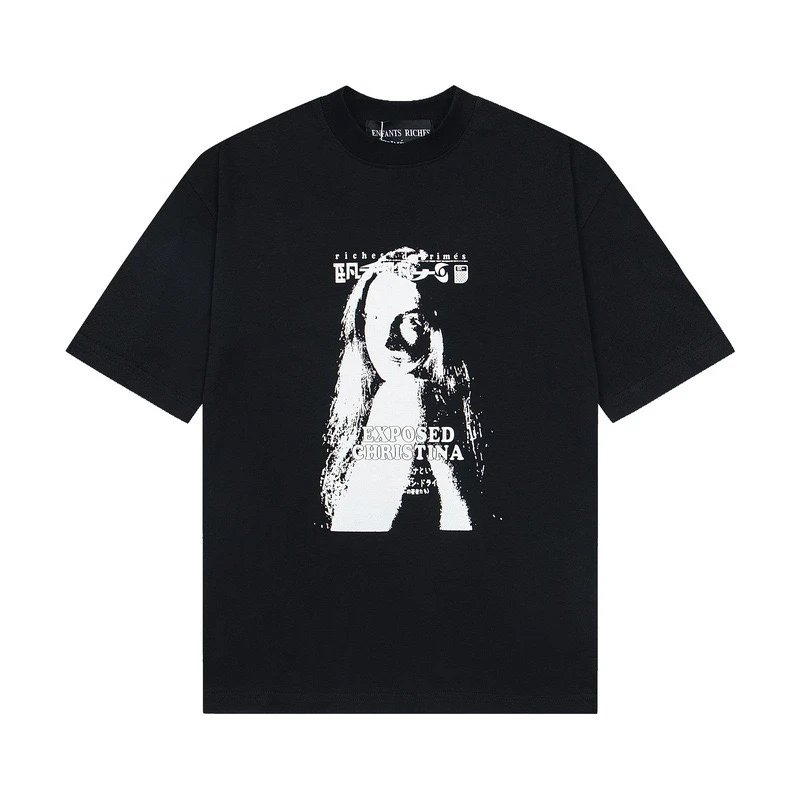 Enfants Riches Déprimés Graphic Print White Artistic Short Sleeve Shirt