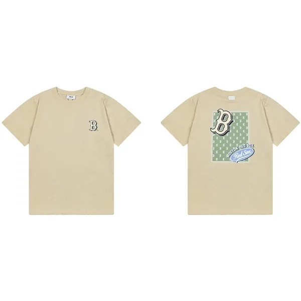 Boston Red Sox Vintage Logo Beige T-Shirt - 1