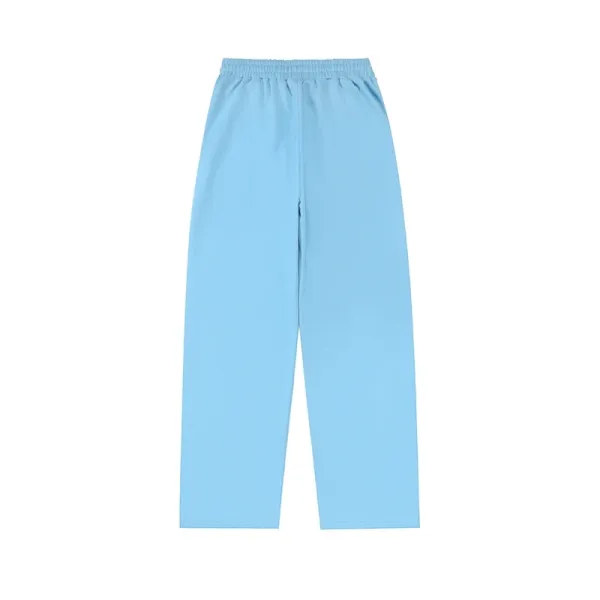 Design Graphic Print Light Blue Sweatpants - 5