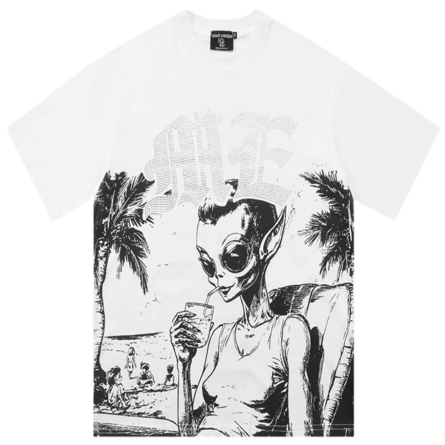 Design Alien Beach Tee Cream T-Shirts - 4