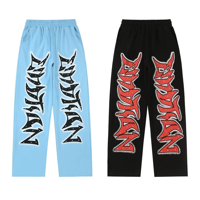 Graphic Print Loose Fit Pants 