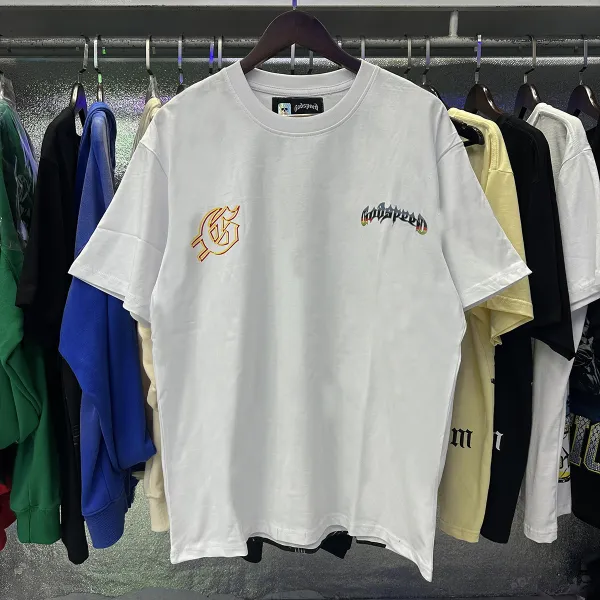 Godspeed Skull Rider White Graphic T-Shirt - 2